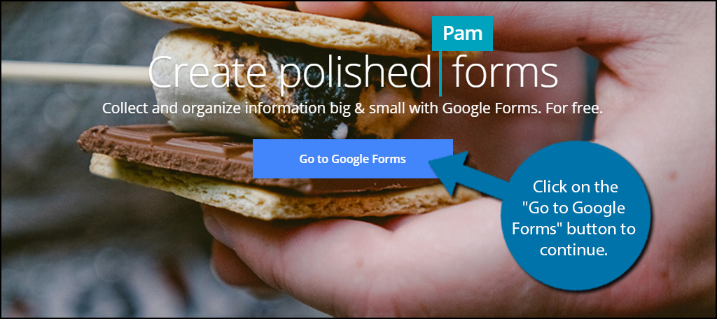 Click on the "Go to Google Forms" button to begin adding google forms in WordPress