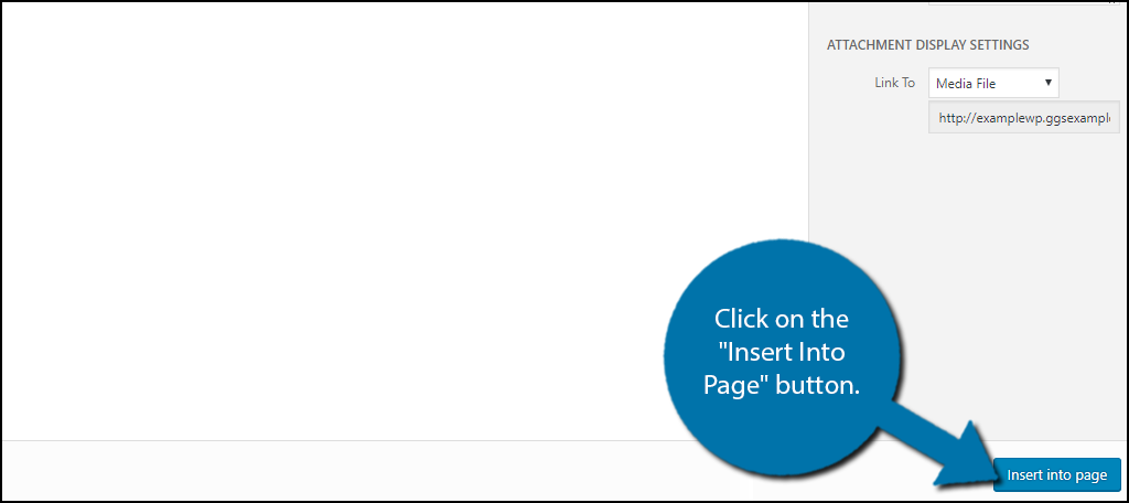 click on the "Insert Into Page" button.