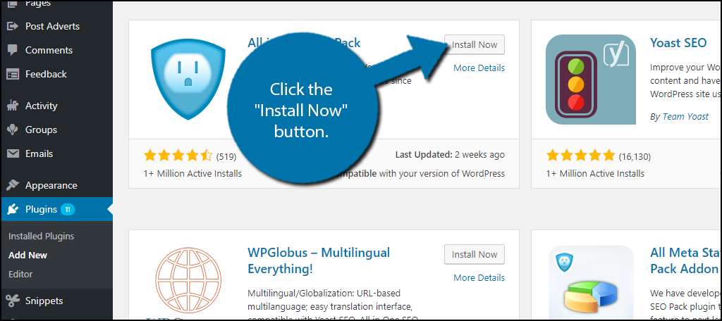 click the "Install Now" button 