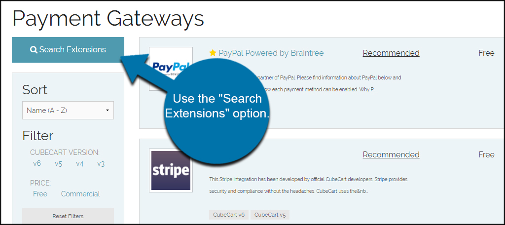 Search Extensions