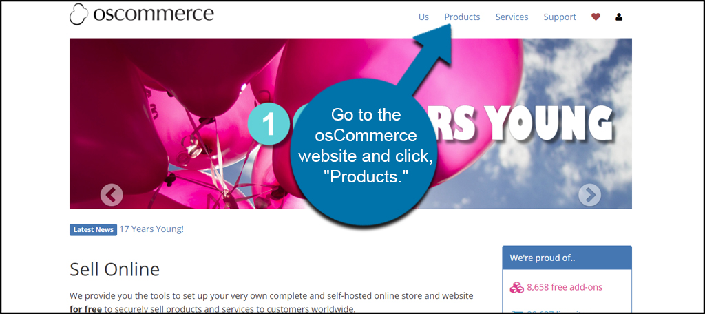 osCommerce Website