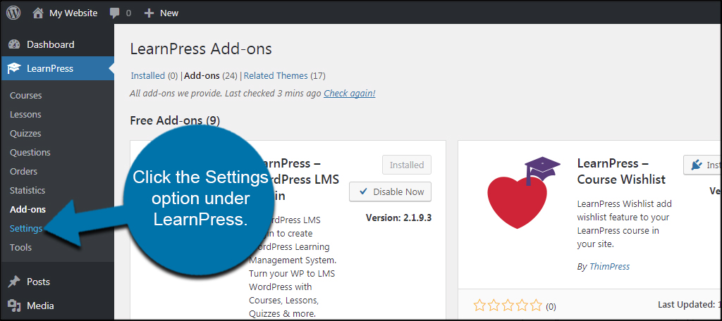 LearnPress Settings