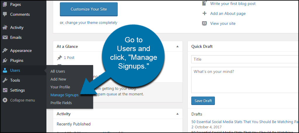 Manage Signups