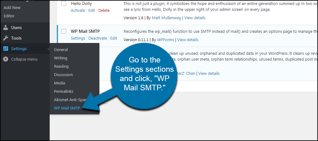 SMTP Mail Settings