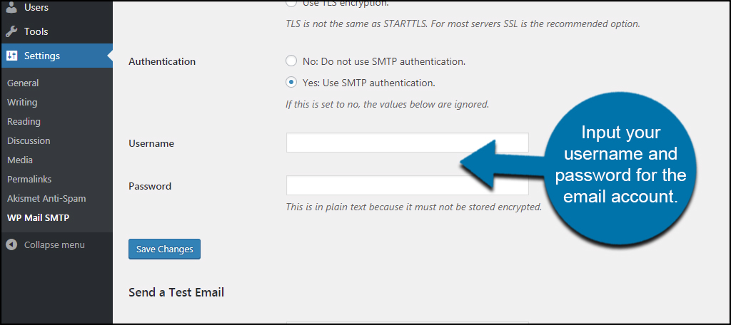 Username Password