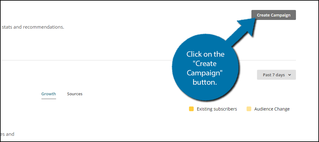 Click on the "Create Campaign" button to start.