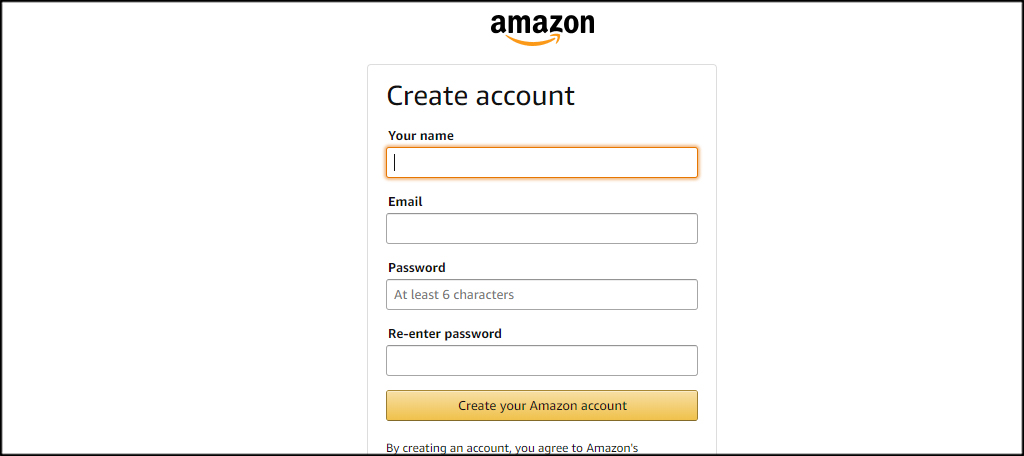 Create Amazon Account