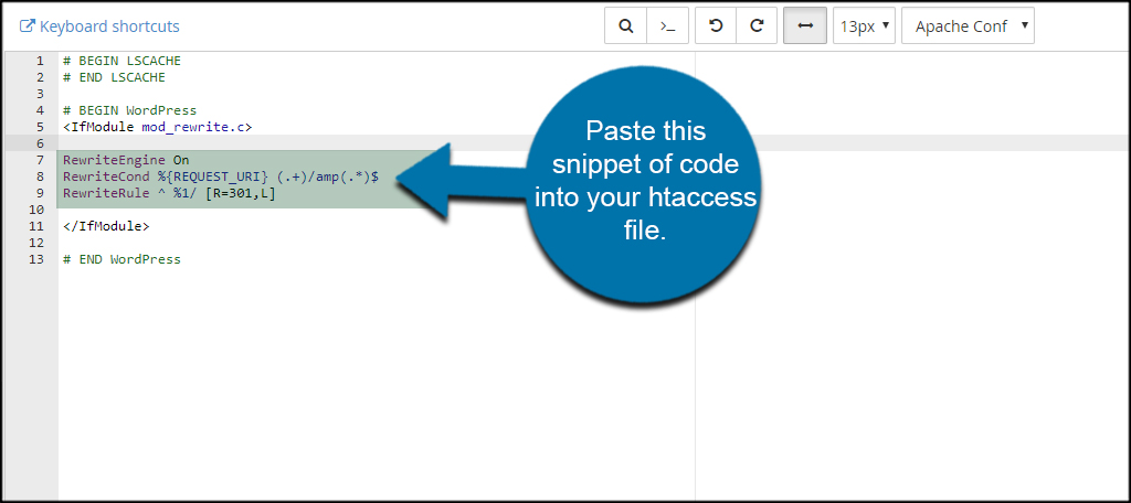 Paste htaccess