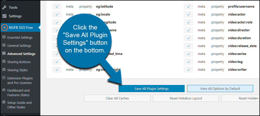 Save All Plugin Settings