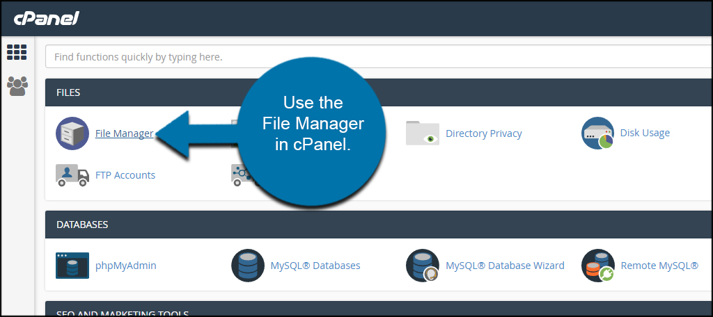 Use File Manager to fix the PHP error messages in WordPress