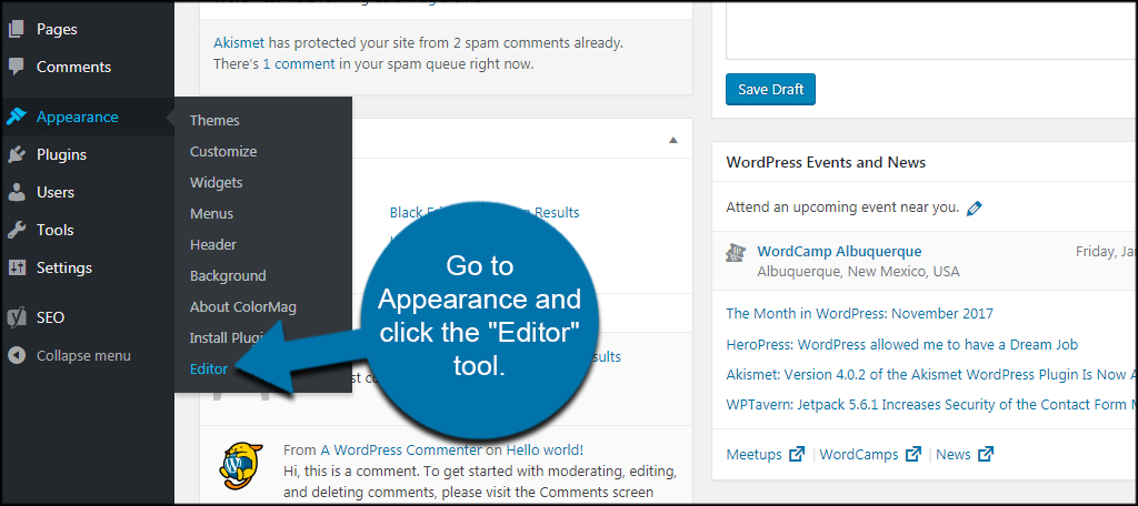 WordPress Editor