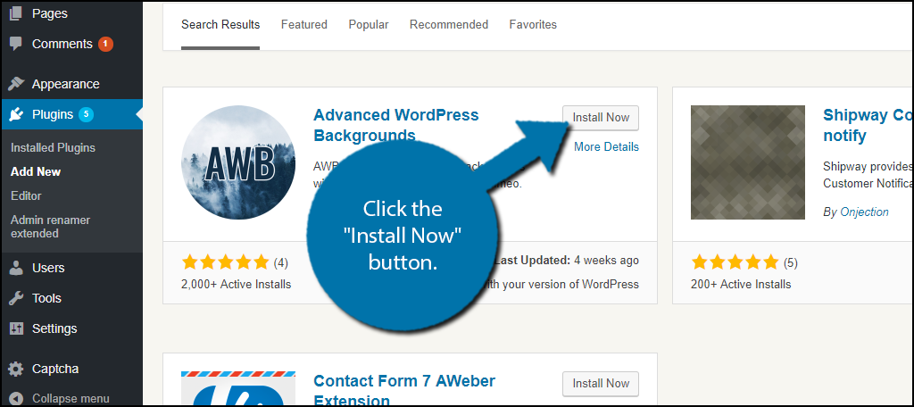 click the "Install Now" button