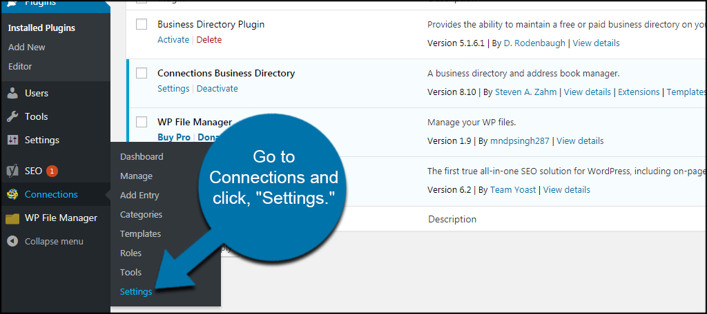 Connections Settings