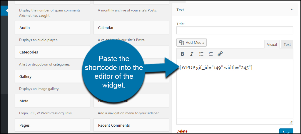 Paste Shortcode