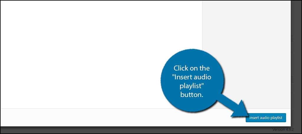 click on the "Insert audio playlist" button.