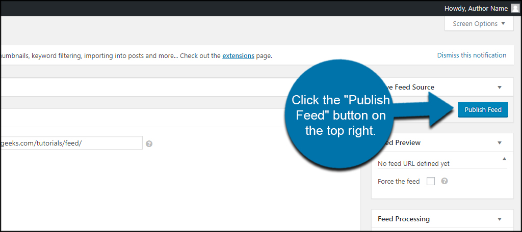 Publish Feed