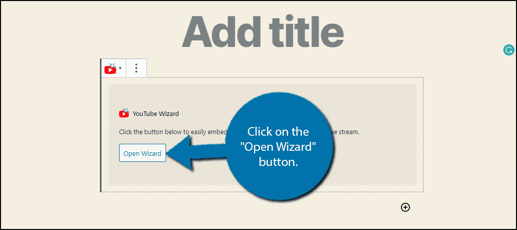 Open Wizard