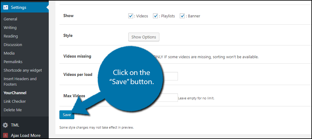 click on the "Save" button