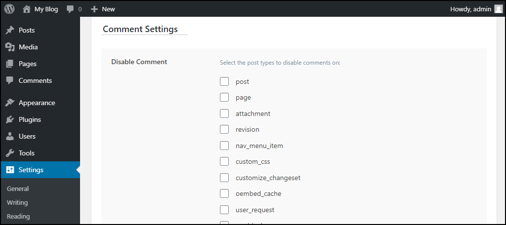 WordPress remoji plugin comment settings