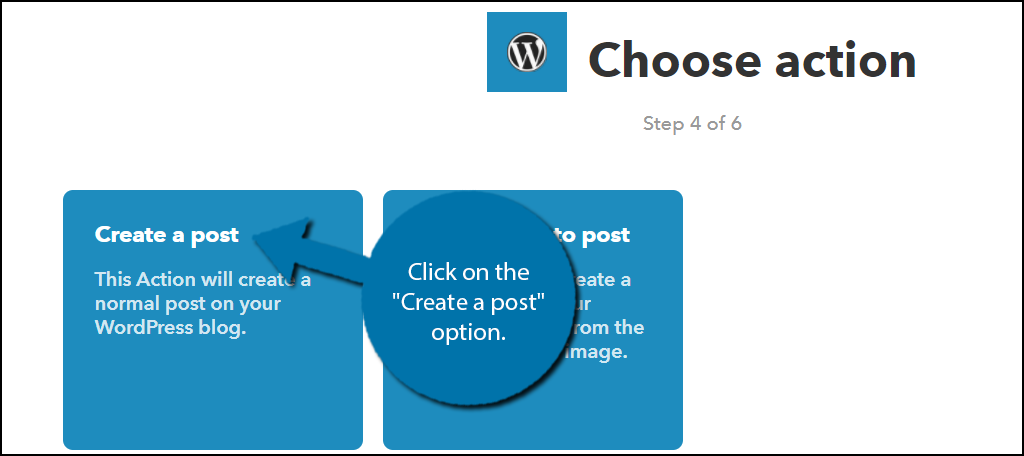 Click on the "Create a post" option.