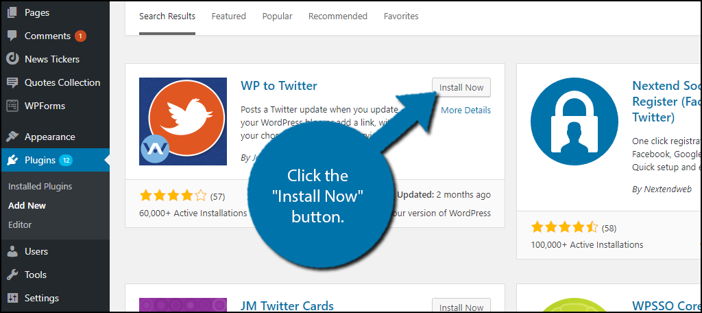 click the "Install Now" button