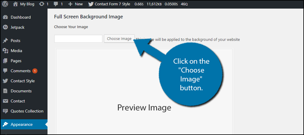 Click on the "Choose Image" button.