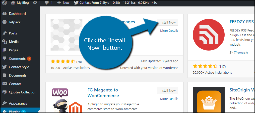 Click the "Install Now" button.