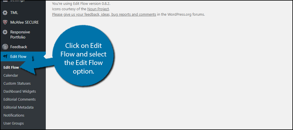 Click on Edit Flow and select the Edit Flow option.