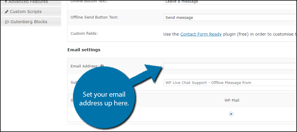 Set up your email address.