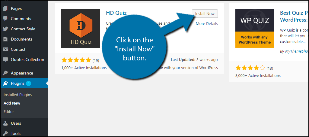 Click on the "Install Now" button.