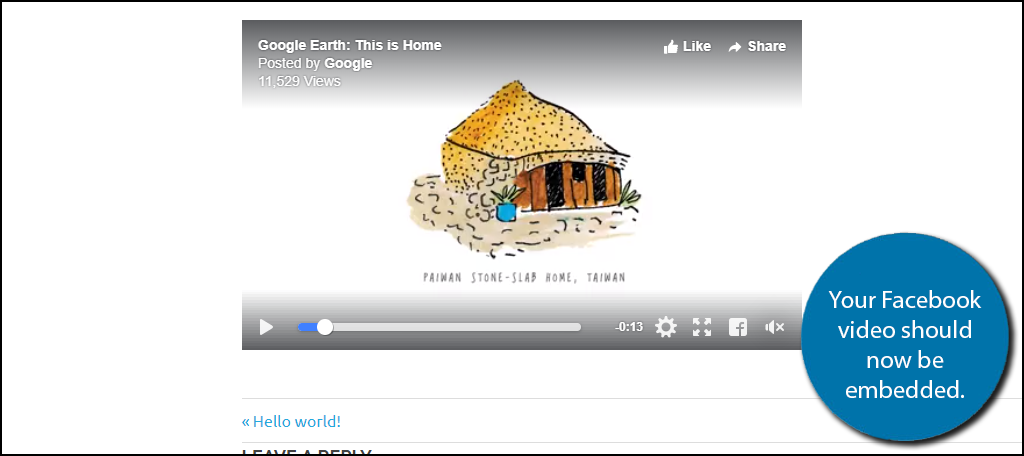 You can now see your embedded video.