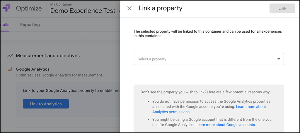 Add property link