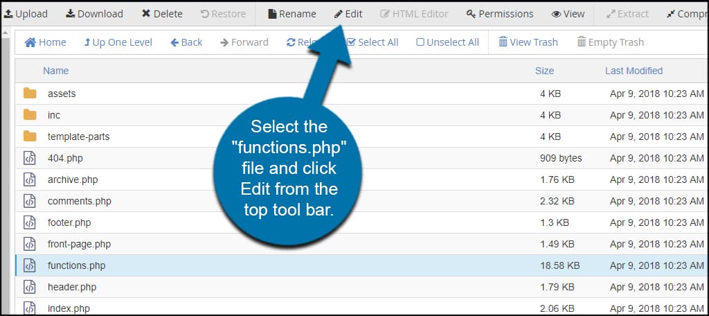 Edit Functions