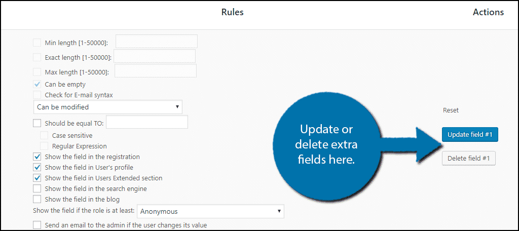 Update or delete extra fields here.
