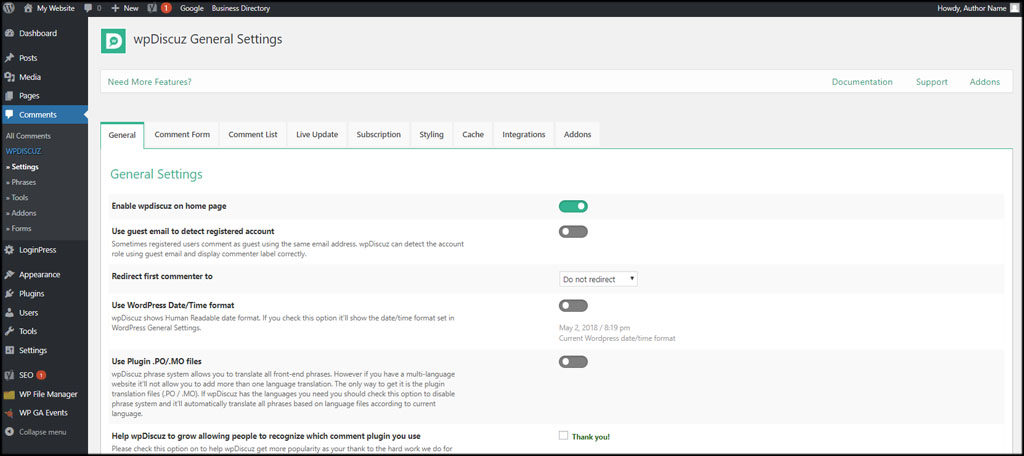 Facebook App Configuration - wpDiscuz - WordPress Comment Plugin