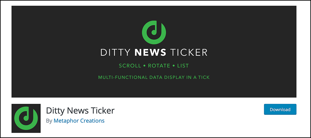 Ditty News Ticker