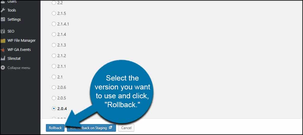 Rollback