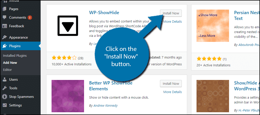 Click on the "Install Now" button.