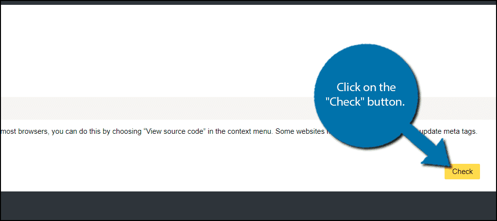 Click on the "Check" button.