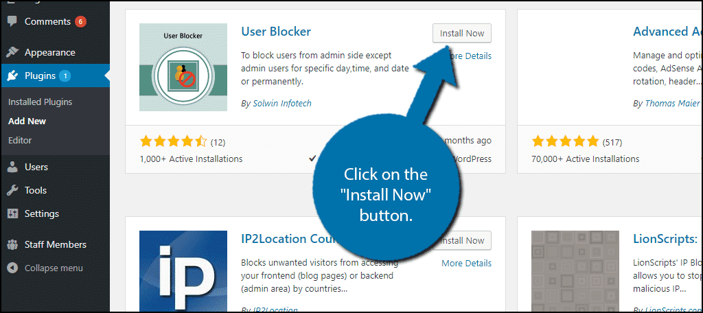 Click on the "Install Now" button.