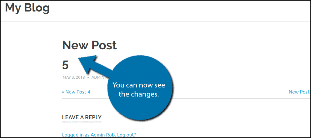 You can now view the changes on your website.