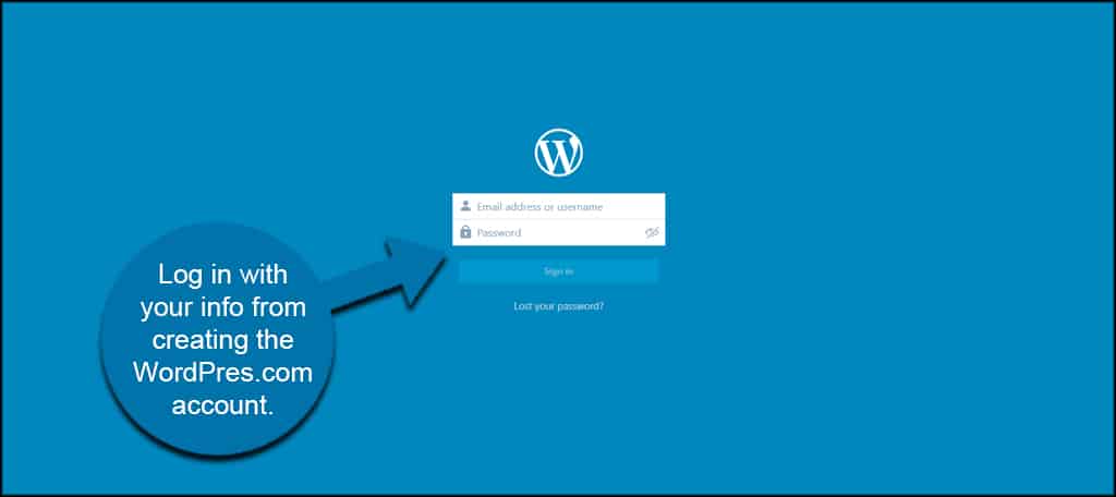 Log Into WordPress