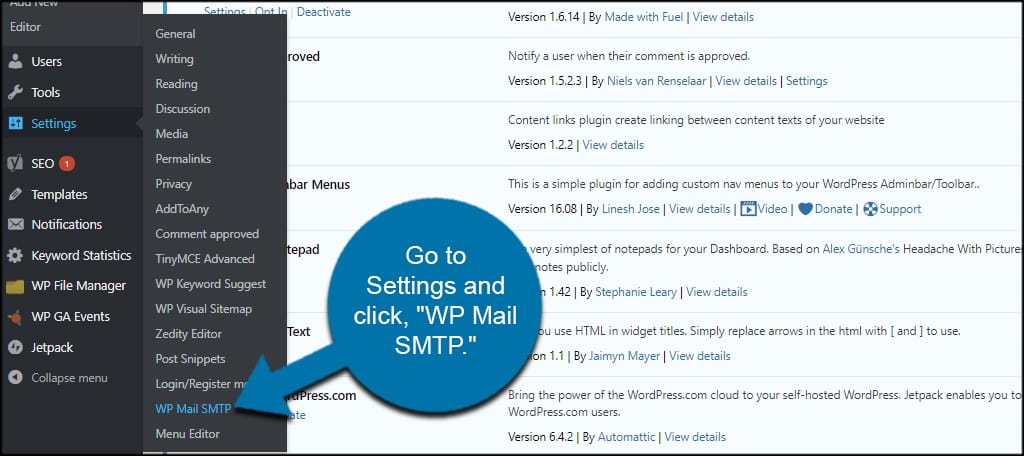 SMTP Mail Settings