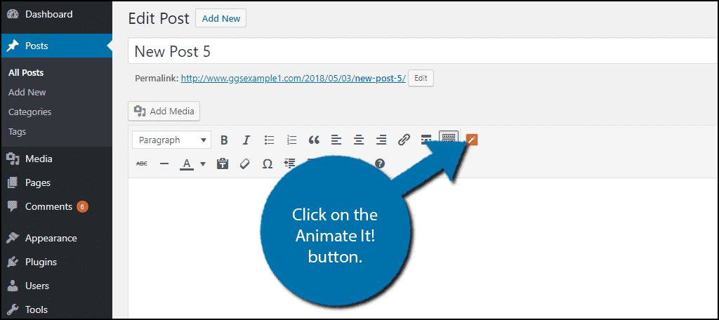 Click on the Animate It! button.