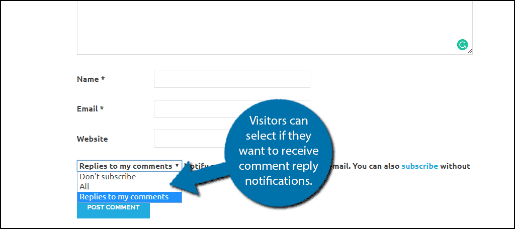 Visitors can now select if they want to subscribe for notifications.