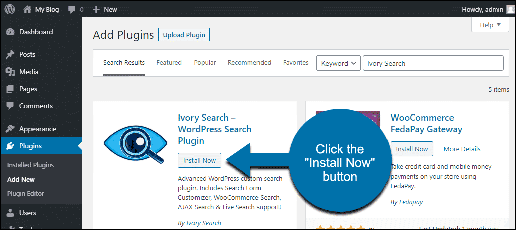 install search plugin