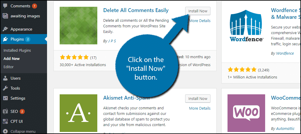 Click on the "Install Now" button.