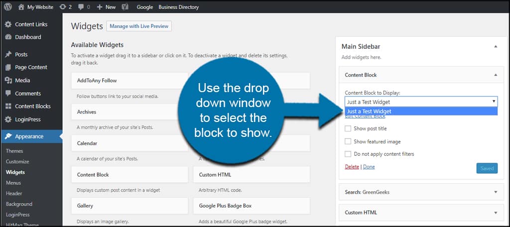 Select Block