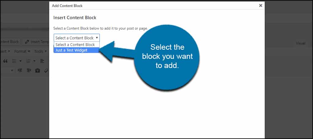 Select Content Block