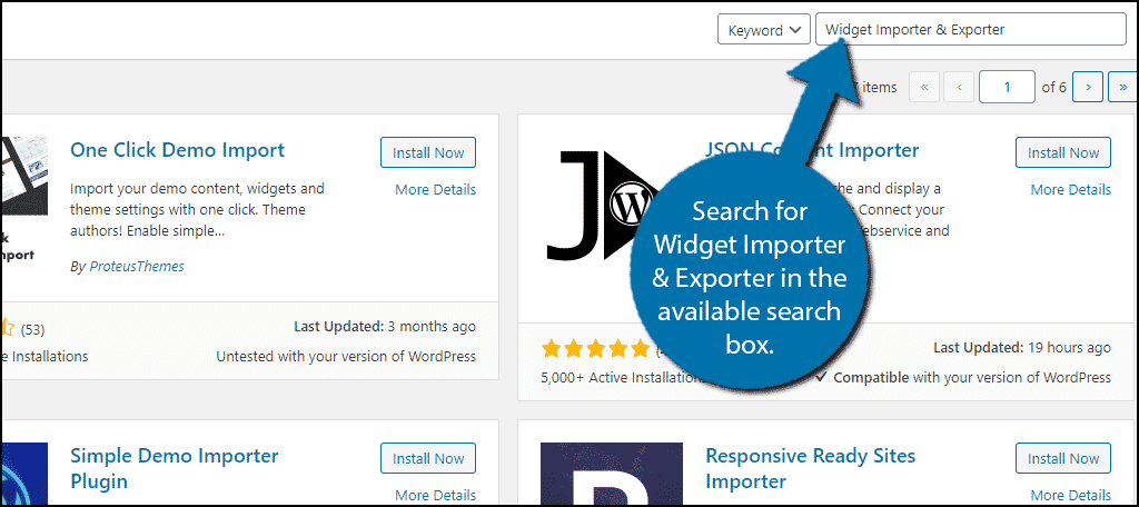 Widget Importer & Exporter